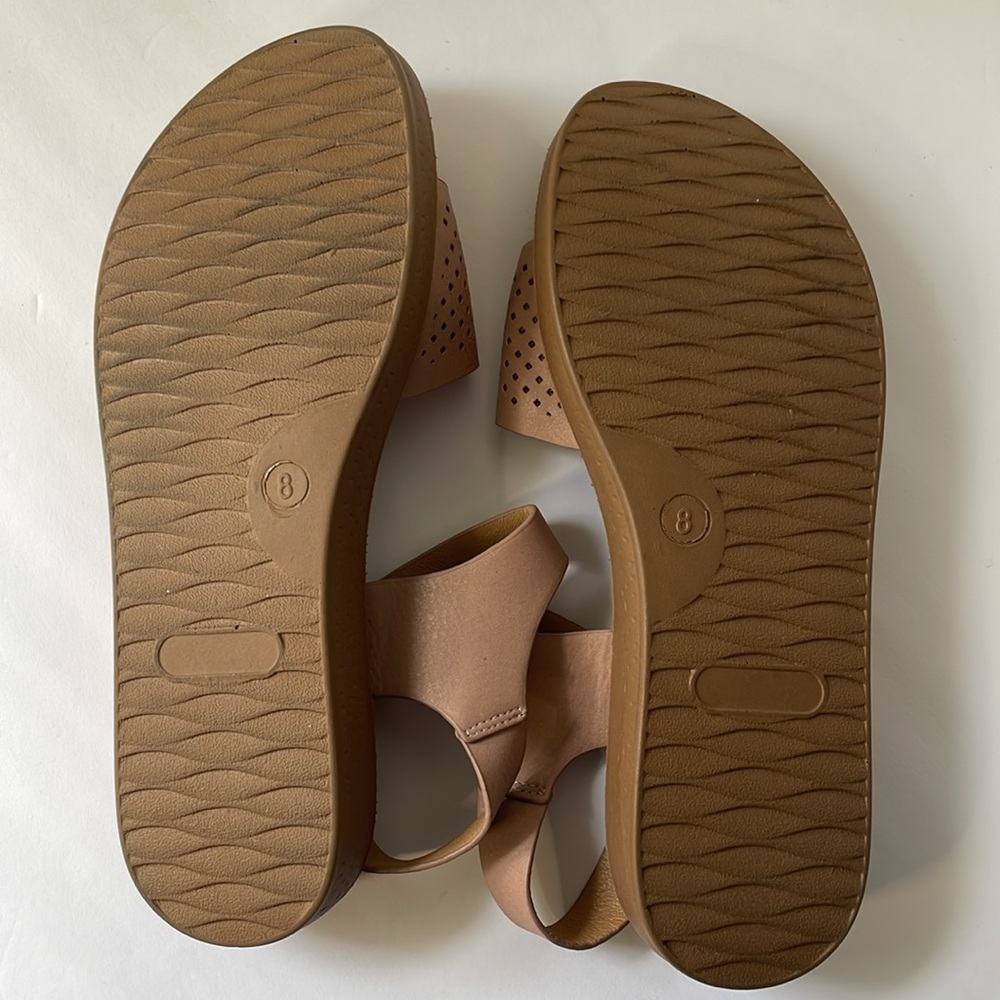 Forever Comfort Women's Size 8 Sandals Tan/pink - Picture 7 of 8